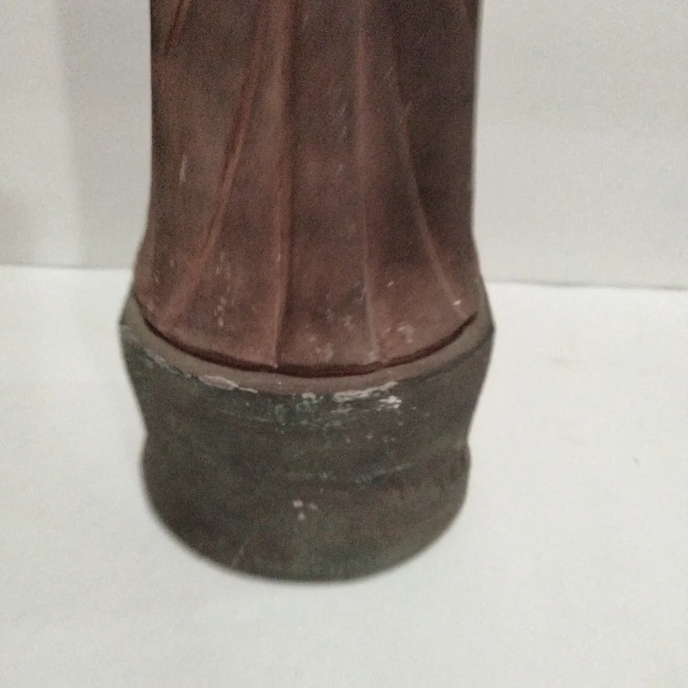 Antique religious saint wooden hand carved sculpture Spanish hand painted - Picture 11 of 11